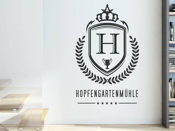 Wandtattoo Hopfengartenmühle Wappen