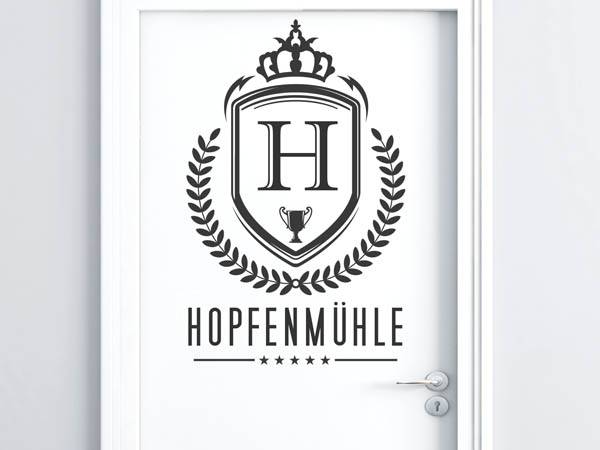 Wandtattoo Hopfenmühle Wappen