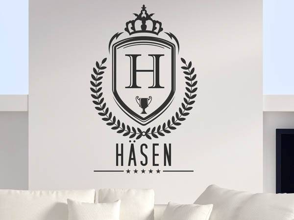 Wandtattoo Häsen Wappen