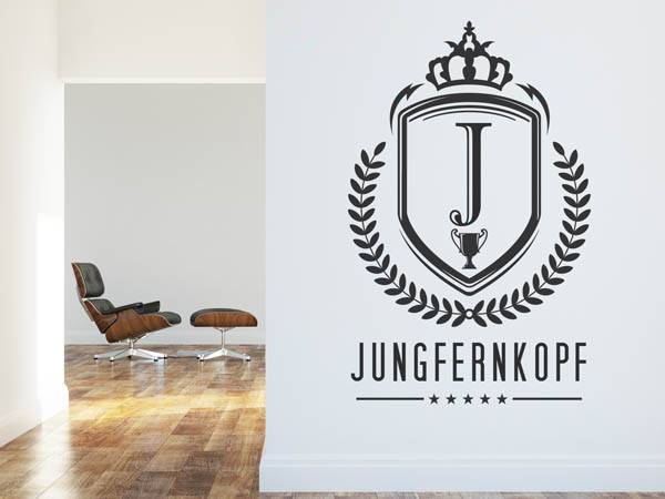 Wandtattoo Jungfernkopf Wappen