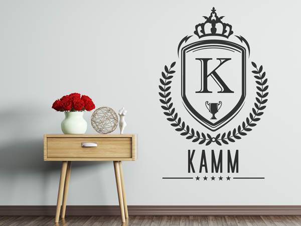 Wandtattoo Kamm Wappen