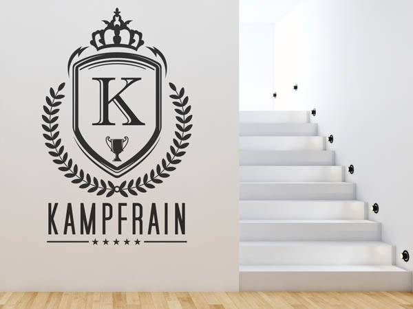 Wandtattoo Kampfrain Wappen