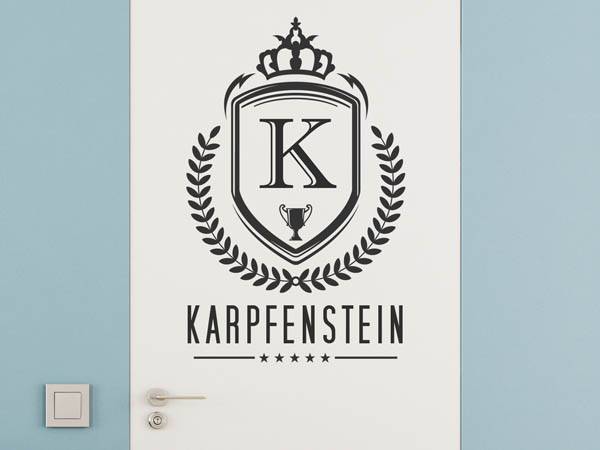 Wandtattoo Karpfenstein Wappen
