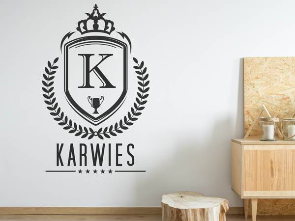 Wandtattoo Karwies Wappen