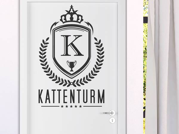 Wandtattoo Kattenturm Wappen