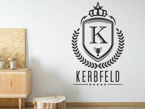 Wandtattoo Kerbfeld Wappen
