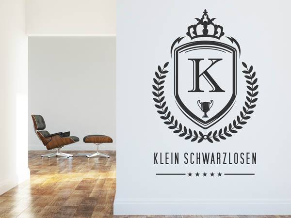 Wandtattoo Klein Schwarzlosen Wappen