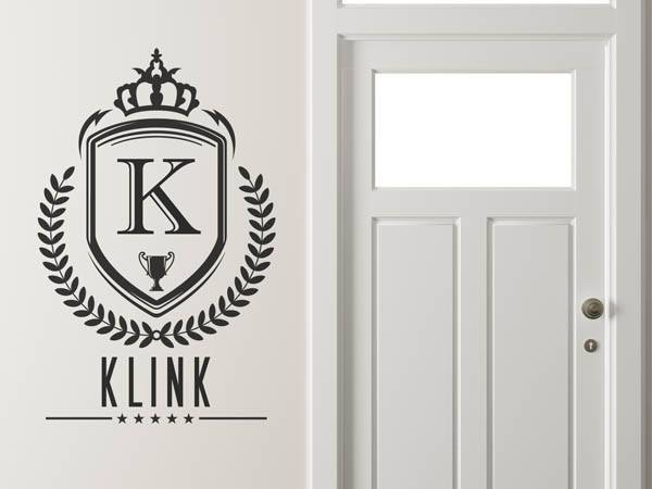 Wandtattoo Klink Wappen