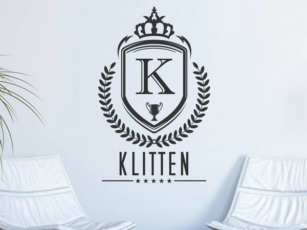 Wandtattoo Klitten Wappen