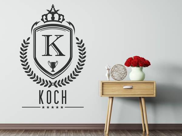 Wandtattoo Koch Wappen