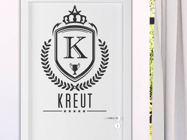 Wandtattoo Kreut Wappen