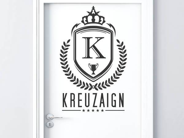 Wandtattoo Kreuzaign Wappen