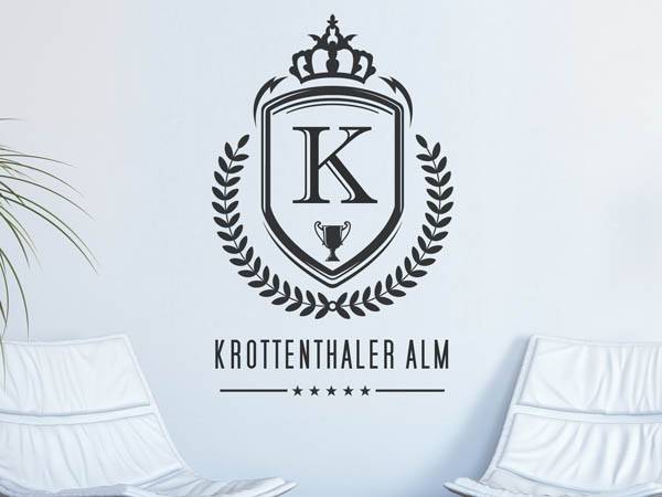 Wandtattoo Krottenthaler Alm Wappen