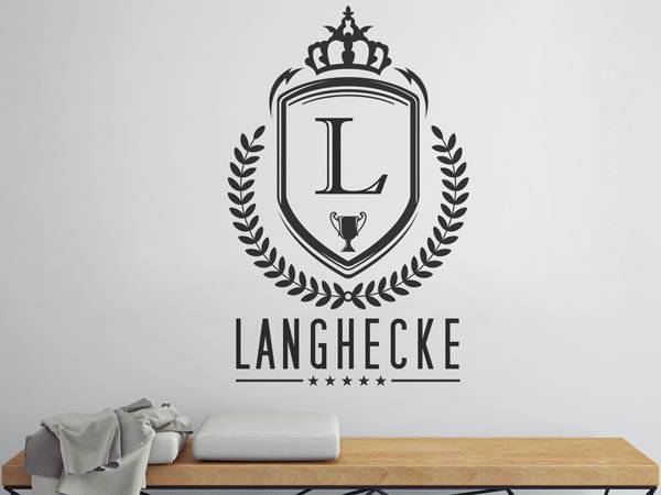 Wandtattoo Langhecke Wappen