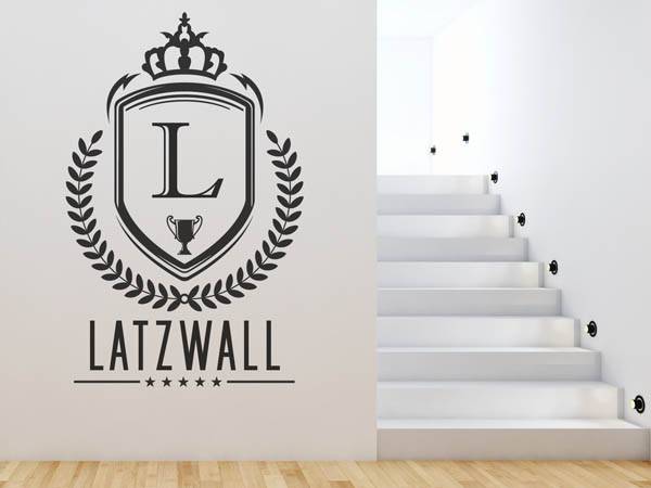 Wandtattoo Latzwall Wappen