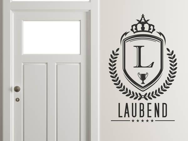 Wandtattoo Laubend Wappen