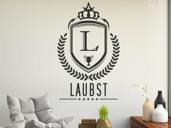 Wandtattoo Laubst Wappen