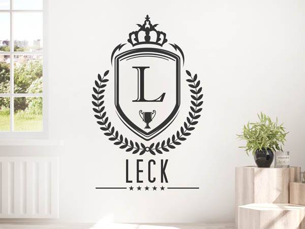 Wandtattoo Leck Wappen