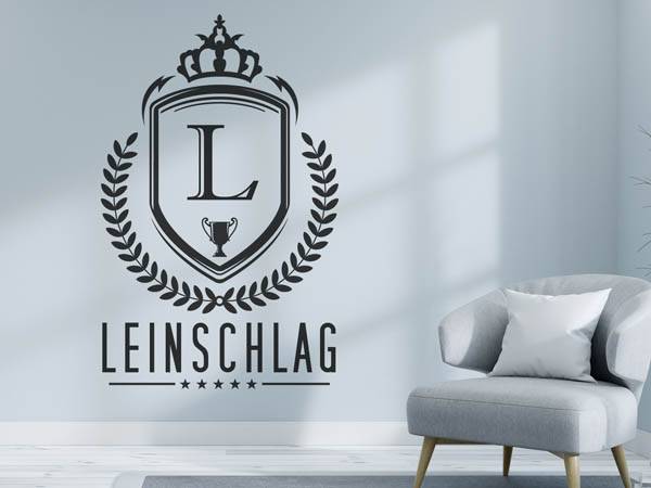 Wandtattoo Leinschlag Wappen