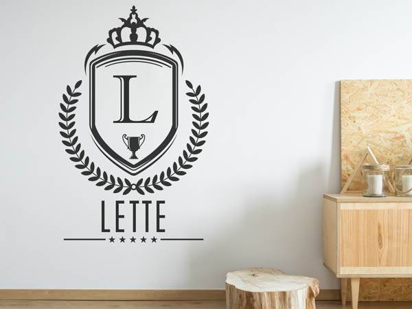 Wandtattoo Lette Wappen