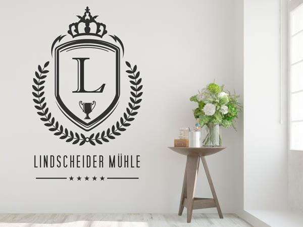 Wandtattoo Lindscheider Mühle Wappen