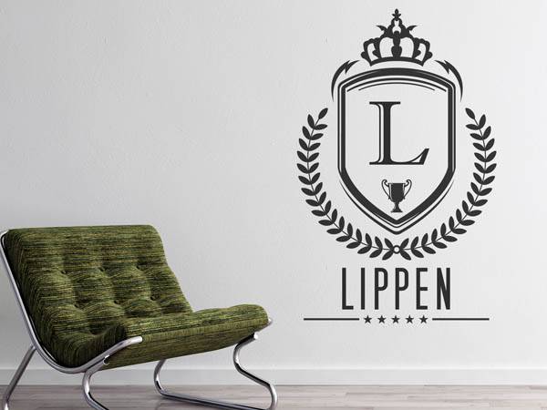 Wandtattoo Lippen Wappen