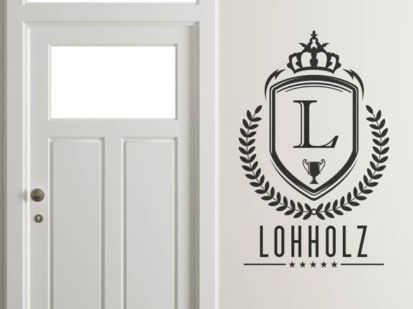Wandtattoo Lohholz Wappen