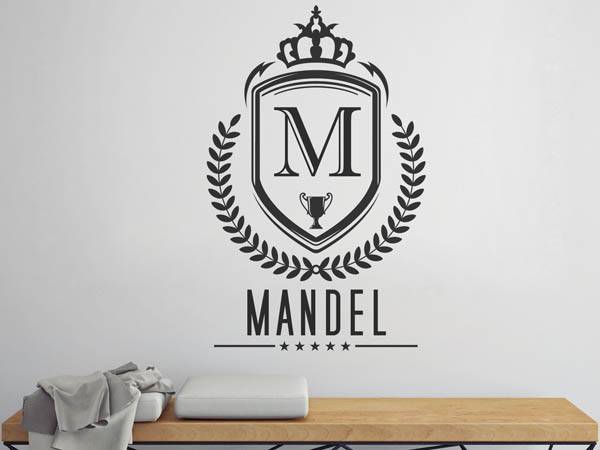 Wandtattoo Mandel Wappen