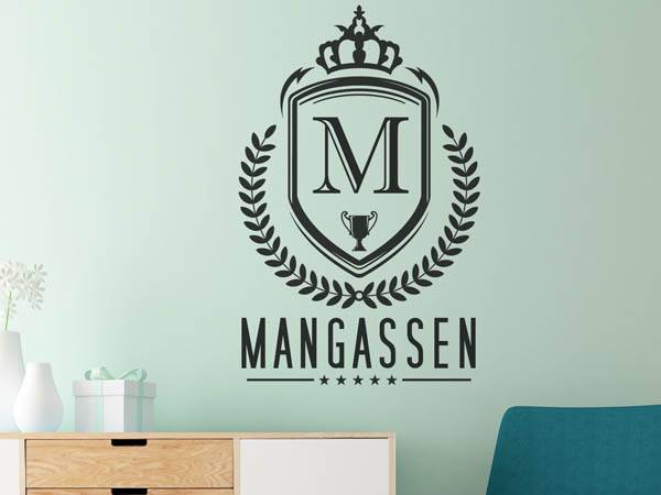 Wandtattoo Mangassen Wappen