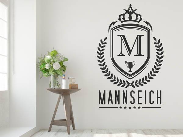 Wandtattoo Mannseich Wappen