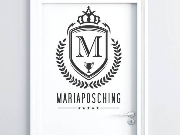 Wandtattoo Mariaposching Wappen