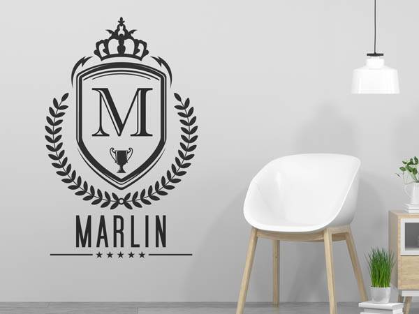 Wandtattoo Marlin Wappen