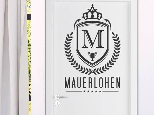 Wandtattoo Mauerlohen Wappen