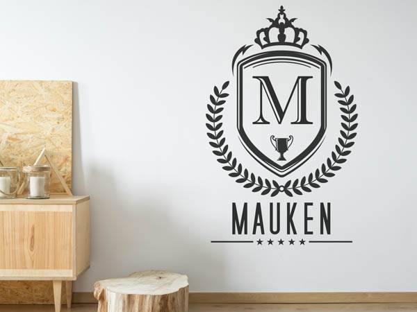 Wandtattoo Mauken Wappen