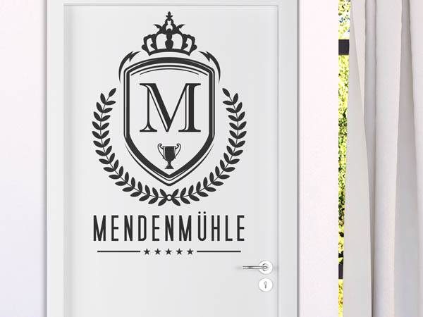 Wandtattoo Mendenmühle Wappen