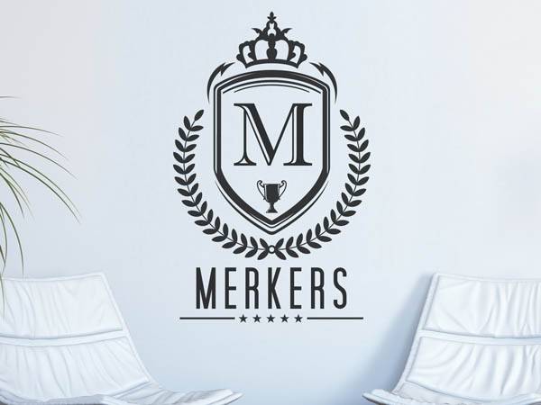Wandtattoo Merkers Wappen