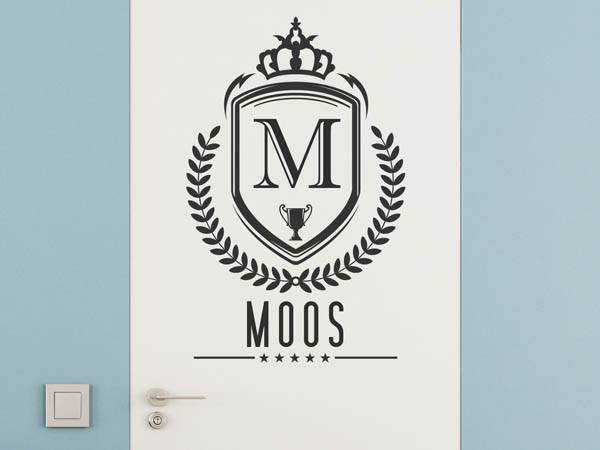 Wandtattoo Moos Wappen