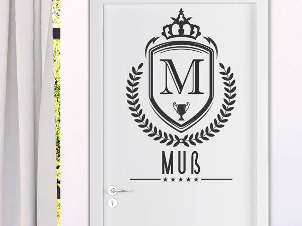 Wandtattoo Muß Wappen