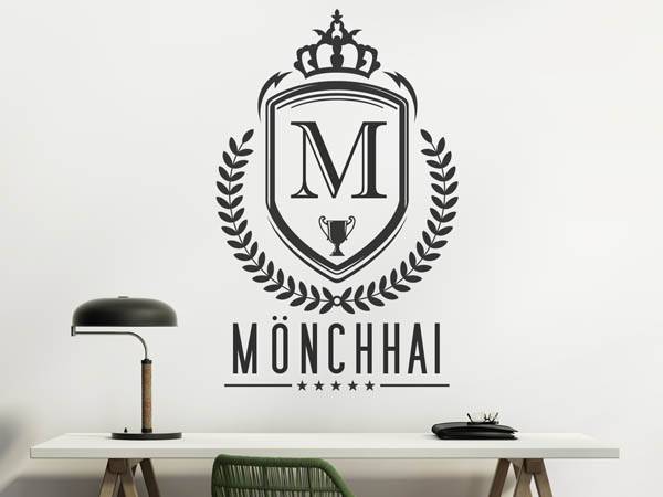 Wandtattoo Mönchhai Wappen