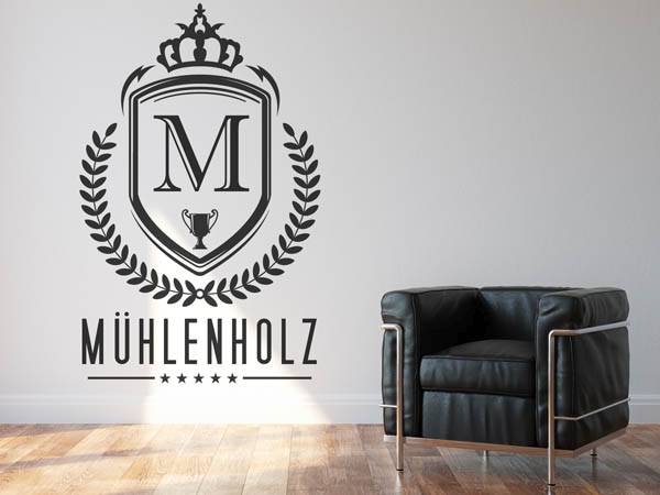 Wandtattoo Mühlenholz Wappen