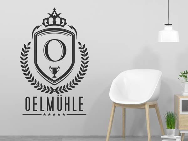 Wandtattoo Oelmühle Wappen