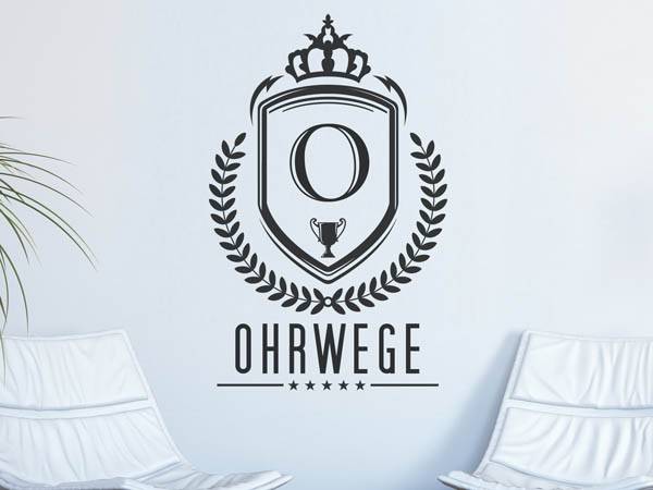 Wandtattoo Ohrwege Wappen
