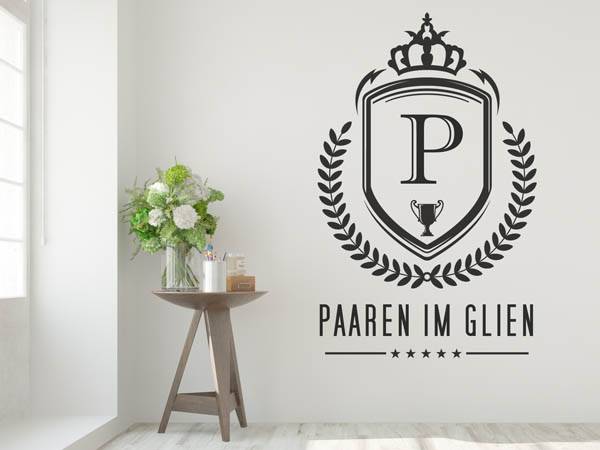 Wandtattoo Paaren im Glien Wappen