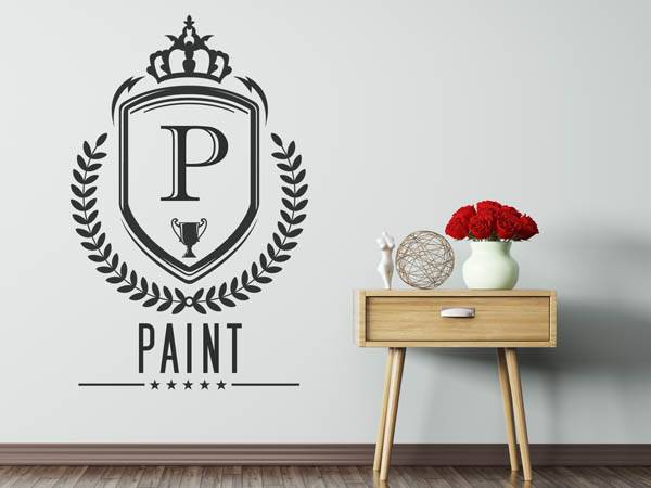 Wandtattoo Paint Wappen