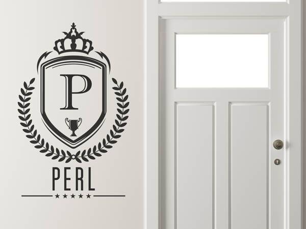 Wandtattoo Perl Wappen