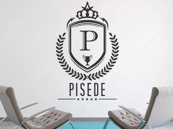 Wandtattoo Pisede Wappen