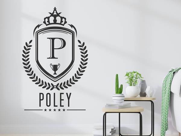 Wandtattoo Poley Wappen