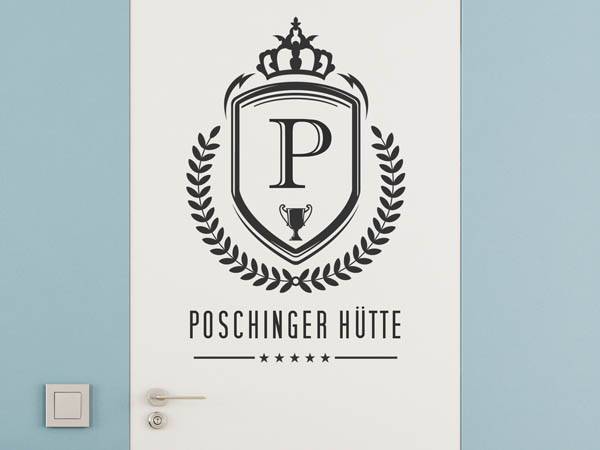 Wandtattoo Poschinger Hütte Wappen