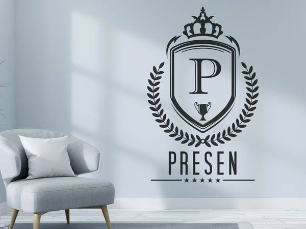 Wandtattoo Presen Wappen