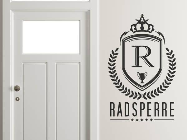Wandtattoo Radsperre Wappen